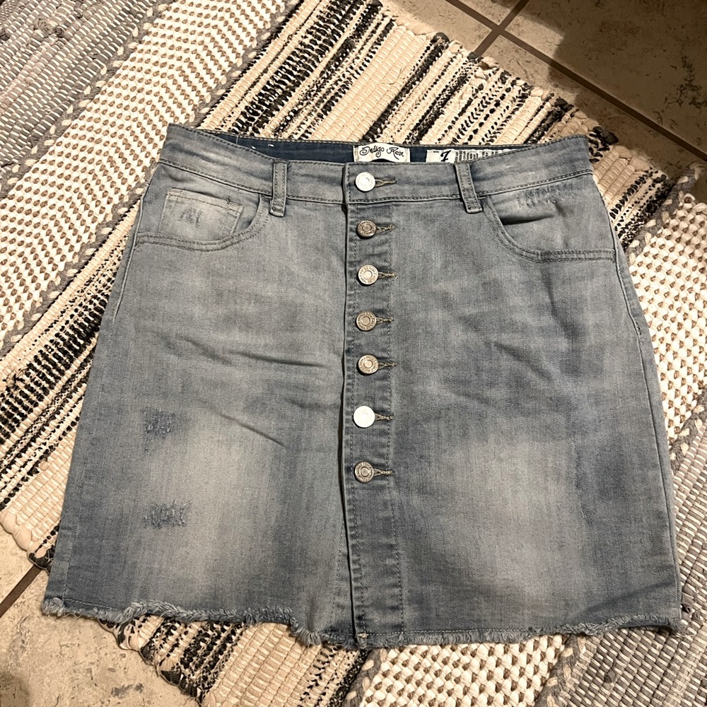Cute Indigo Rein Denim Skirt